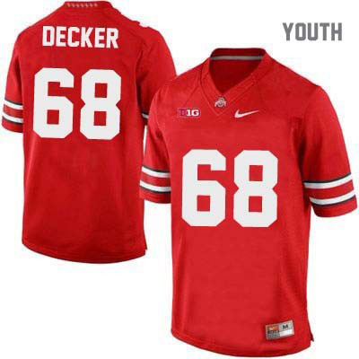 Ohio State Buckeyes Youth Taylor Decker #68 Red Authentic Nike College NCAA Stitched Football Jersey WA19W75SV